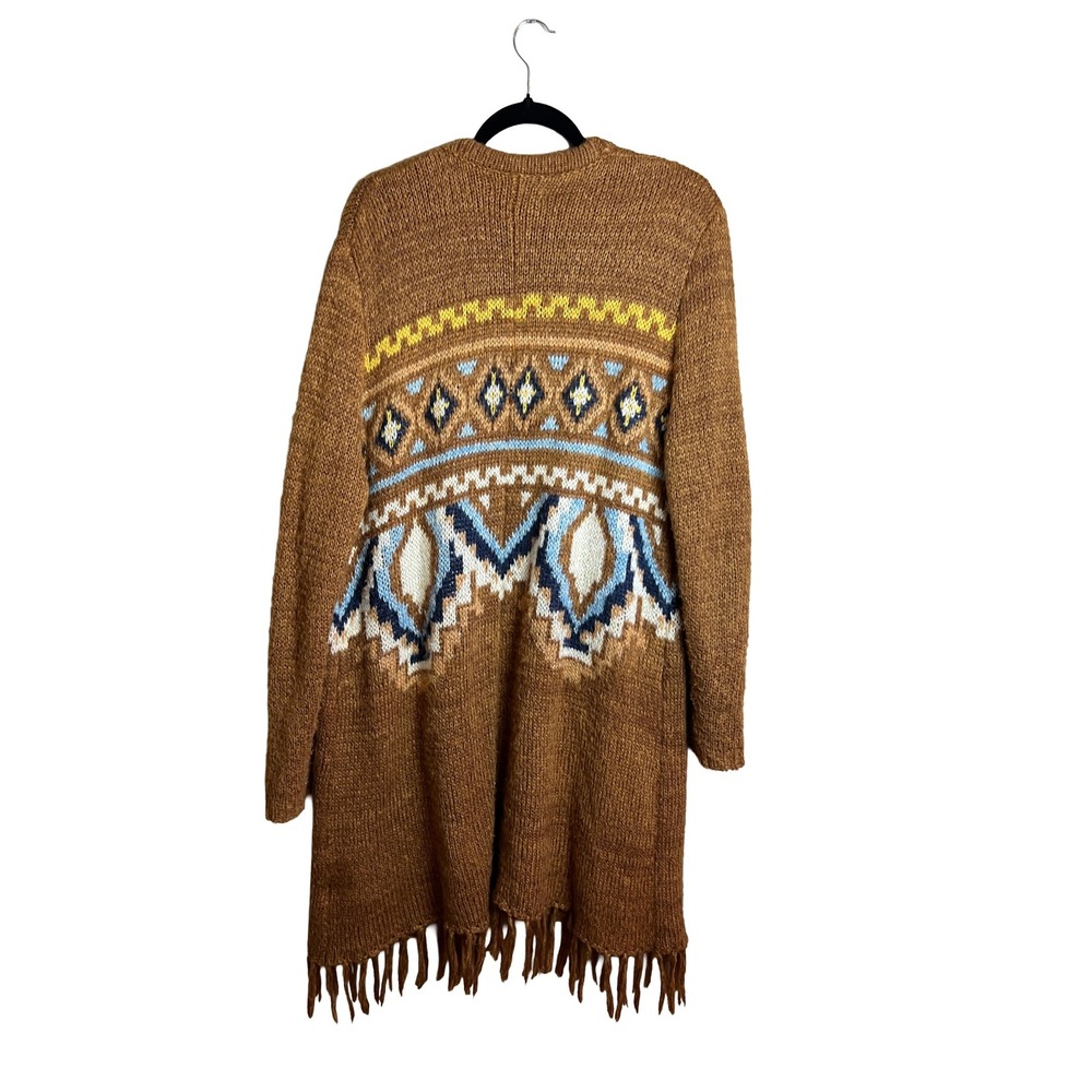 Natural Reflections Southwestern Fringe Cardigan XL Bass Pro Boho Western Cabin - Picture 2 of 6